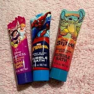Disney Bubble Bath Set - Purple, Blue, Red